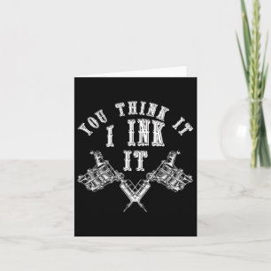 Tarjeta Tatuaje maestro de tatuaje de tinta regalo Idea Ar