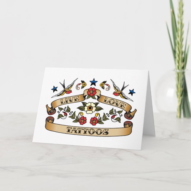 Tarjeta Tatuajes de amor en vivo (Anverso)