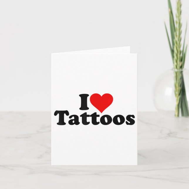 Tarjeta Tatuajes de corazón que amo Tats _1  (Anverso)