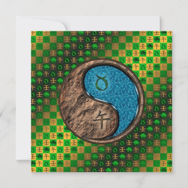 Tarjeta Tauro & Caballo de Agua (Anverso)