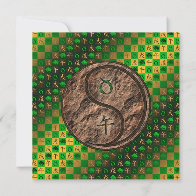 Tarjeta Tauro & Caballo de Tierra (Anverso)