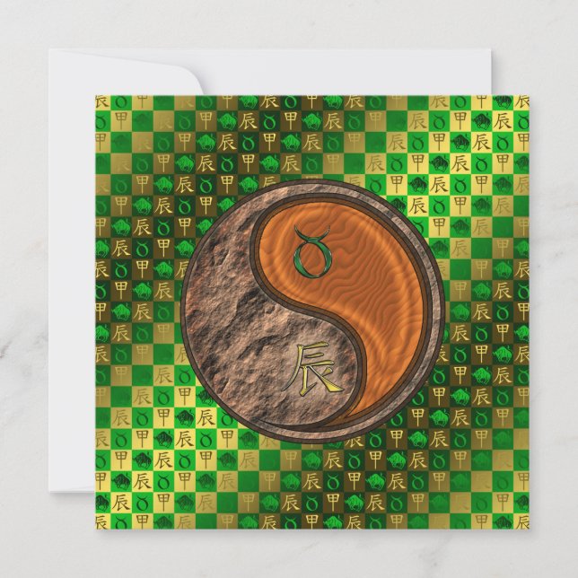 Tarjeta Tauro & Dragón de Madera (Anverso)