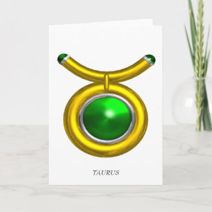 TARJETA TAURO / ESMERALDA VERDE ORO JOYAS DE NACIMIENTO ZO