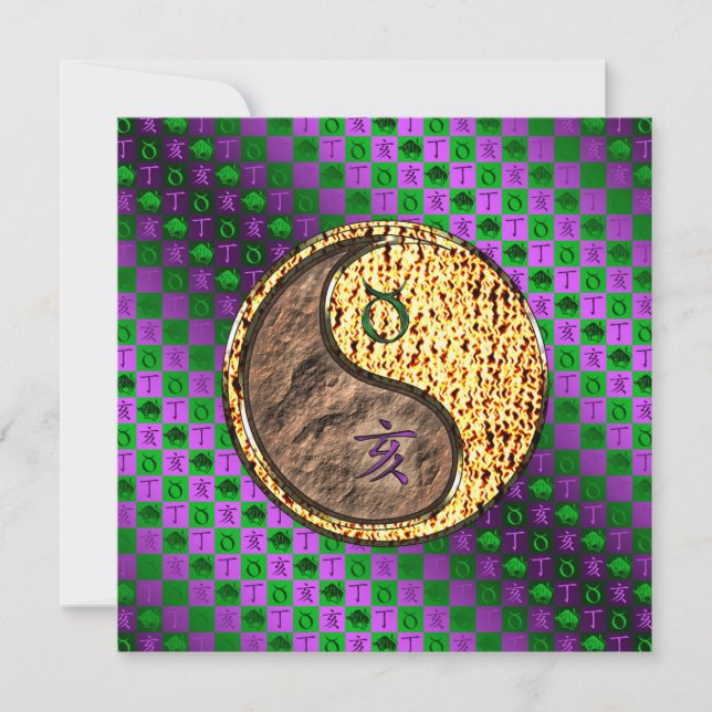 Tarjeta Tauro & Jabalí de Fuego (Anverso)