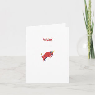 Tarjeta Tauro rosa, zodiaco, impresión de signo zodiacal