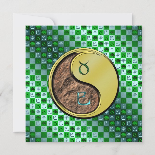 Tarjeta Tauro & Serpiente de Metal (Anverso)