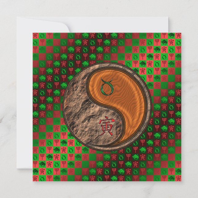 Tarjeta Tauro & Tigre de Madera (Anverso)