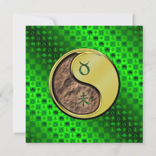 Tarjeta Tauro y cabra Metalizado