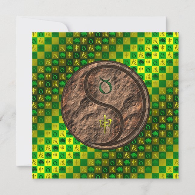 Tarjeta Tauro y Mono de Tierra (Anverso)