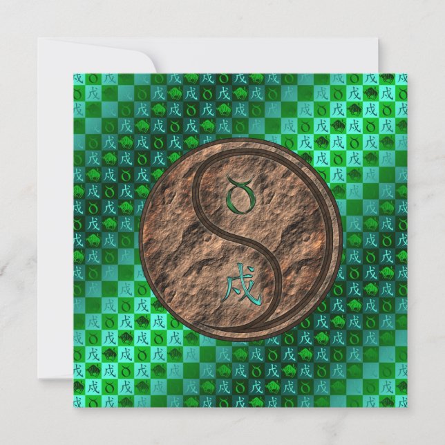 Tarjeta Tauro y Perro de Tierra (Anverso)