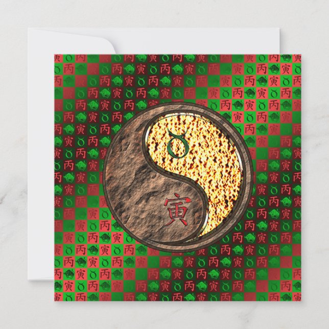 Tarjeta Tauro y tigre de fuego (Anverso)