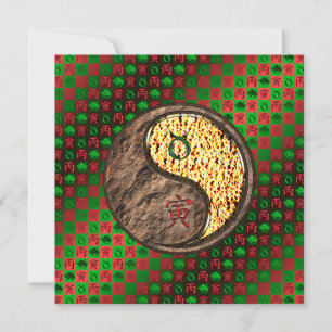 Tarjeta Tauro y tigre de fuego