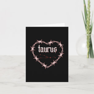 Tarjeta Taurus Constellation Gothic Edgy Cumpleaños