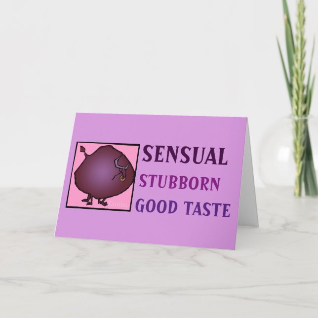 Tarjeta Taurus de la Personalidad del Rótulo Zodia (Anverso)