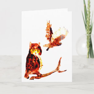 Tarjeta Tawny Owls Art
