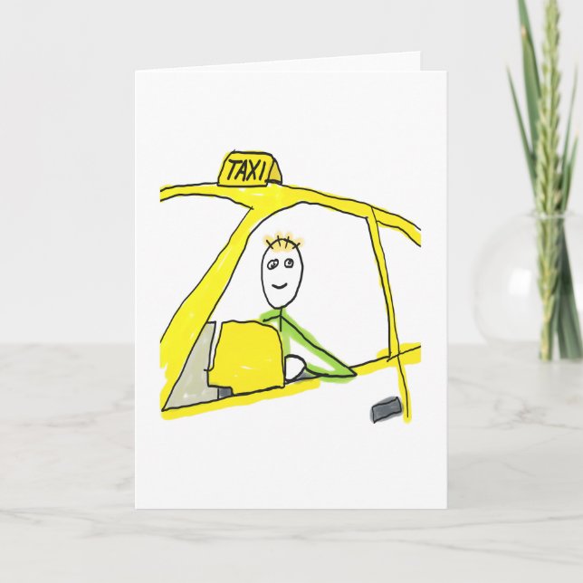 Tarjeta Taxi Driver Stickman (Anverso)