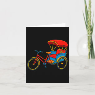 Tarjeta Taxi en bicicleta de pedicab Premium Tri-blend