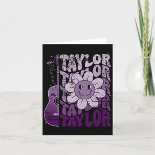 Tarjeta Taylor Nombre I Love Taylor Chica Groovy 80's V