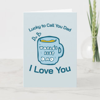 Tarjeta Taza De Café Afortunado De Llamarte Papá Día Del P