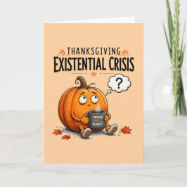 Tarjeta Taza De Café Con Calabaza Crisis Existencial De Ac