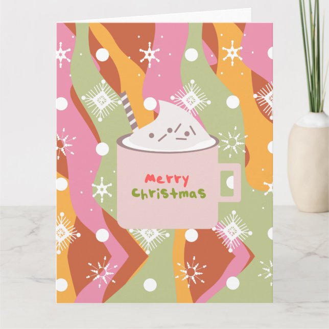 Tarjeta Taza de Campamento Divertido de Navidad (Anverso)