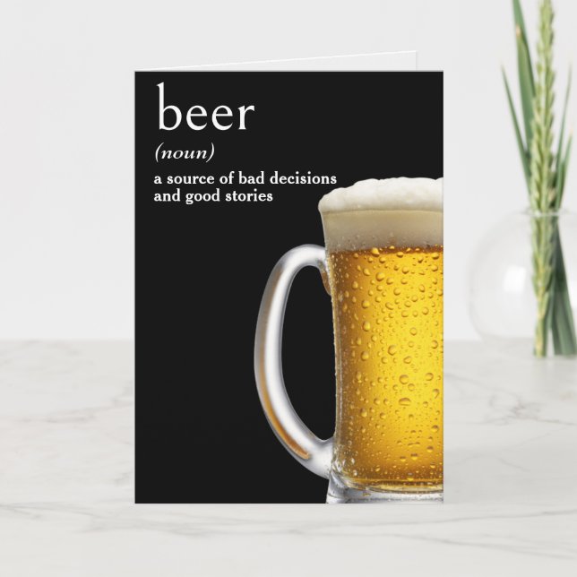 Tarjeta Taza de cerveza de cumpleaños (Anverso)