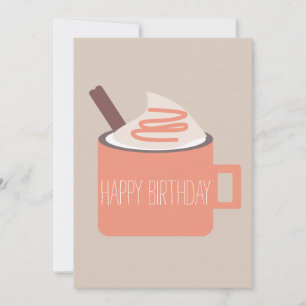 Tarjeta Taza de fogata con especias de calabaza Cumpleaños