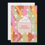 Tarjeta Taza de Fogata con Especias de Calabaza Groovy<br><div class="desc">Tarjeta de Navidad con una Vibra Groovy</div>