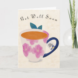 Tarjeta Taza de té para recuperarse pronto