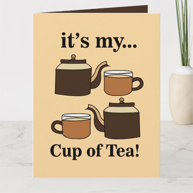 Tarjeta Taza de té Tetera Es mi taza de té (Anverso)