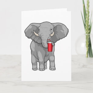 Tarjeta Taza para beber elefante