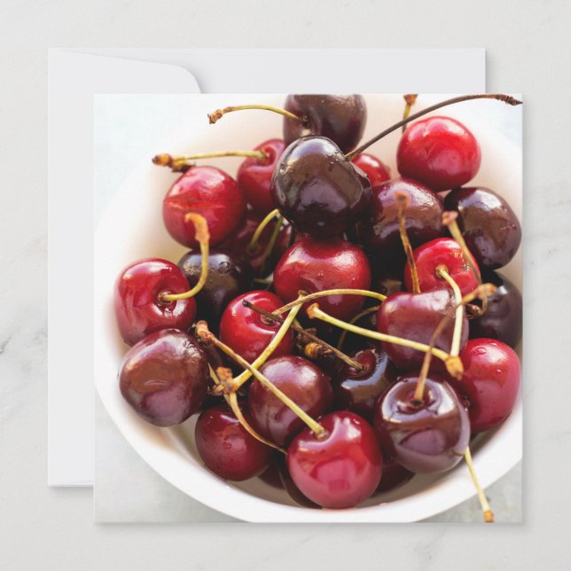 Tarjeta tazón de cerezas (Anverso)