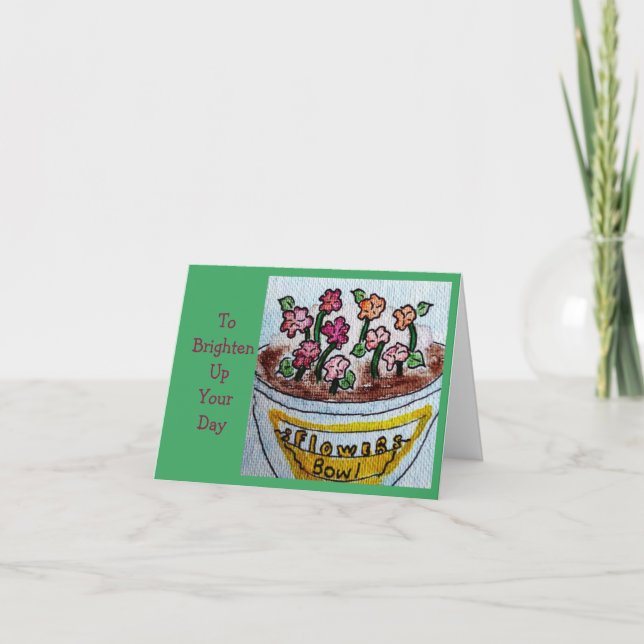 Tarjeta Tazón de Flores  (Anverso)