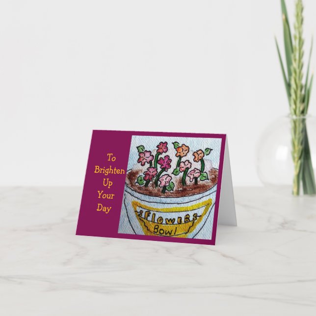 Tarjeta Tazón de flores (Anverso)