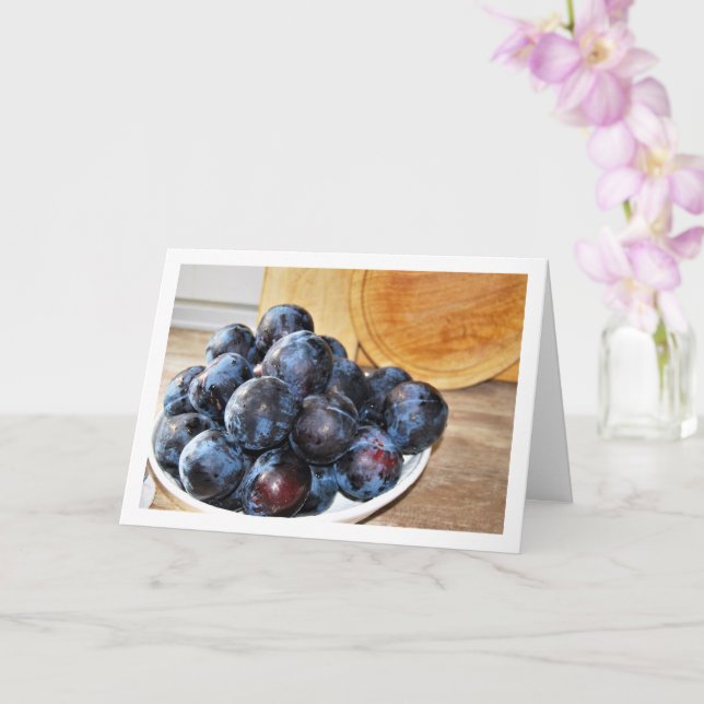 Tarjeta Tazón de frutos de ciruela (Orquídea)