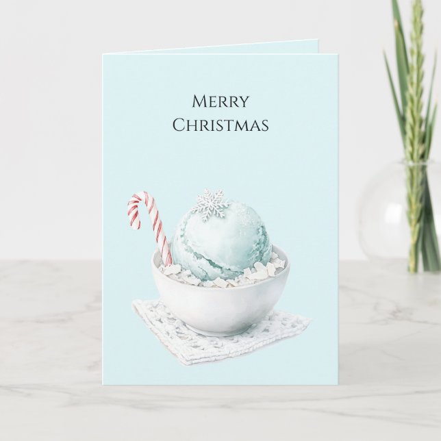 Tarjeta Tazón de Navidad de Bastón de Caramelo (Anverso)