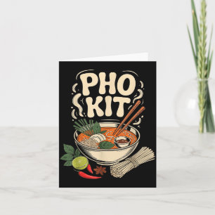 Tarjeta Tazón de sopa de fideos vietnamita Pho Kit hierbas