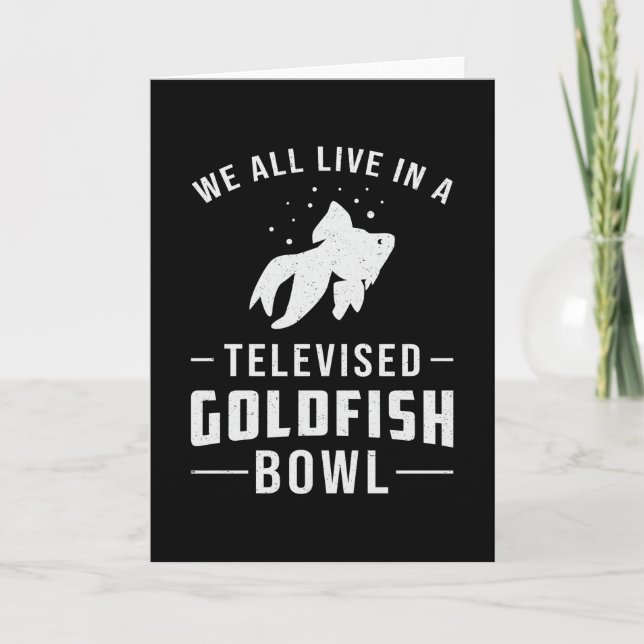 Tarjeta Tazones de pez dorado Pescado de especies animales (Anverso)