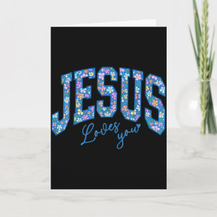 Tarjeta Te Ama Jesús, Biblia Dios Fe Iglesia Cristiano 
