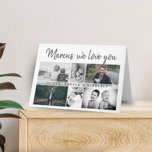 Tarjeta Te amamos Colaje de Fotos Modern Script 6 (Subido por el creador)