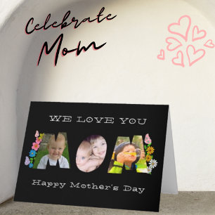 Tarjeta ¡Te Amamos Mamá! Foto y Nombre de Mariposa de Marg