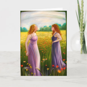 Tarjeta Te aman muchísimas lesbianas