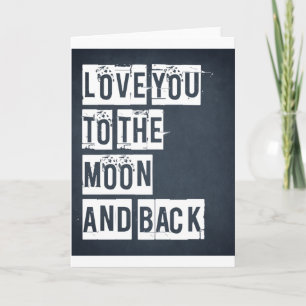 Tarjeta Te Amas A La Luna Y A La Vuelta