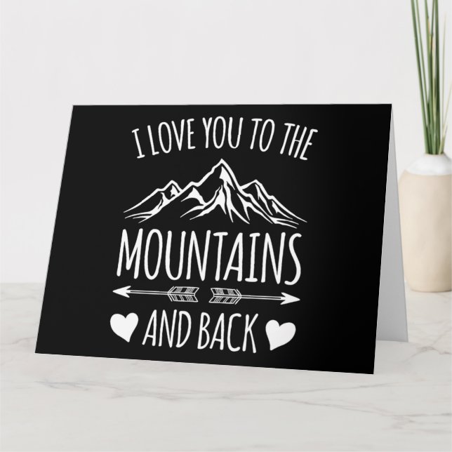 Tarjeta Te Amas A Las Montañas Valentine Gift Seneantes (Anverso)