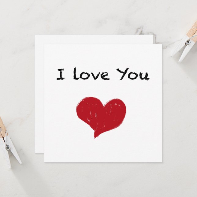 Tarjeta "te amo" (Anverso/Reverso In Situ)