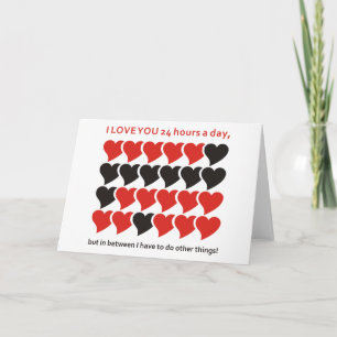 Tarjeta TE AMO 24 horas al día