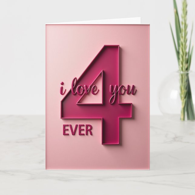 Tarjeta Te Amo 4 Siempre (Anverso)