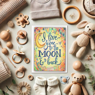 Tarjeta Te amo a la luna Valentín la inespiritualidad de l