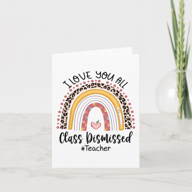 Tarjeta Te Amo A Todos Cl Despedidos Arcoiris Ultimo Dia D (Anverso)