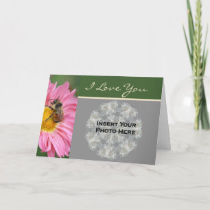 Tarjeta Te Amo Abeja En Foto Personalizada De Margarita